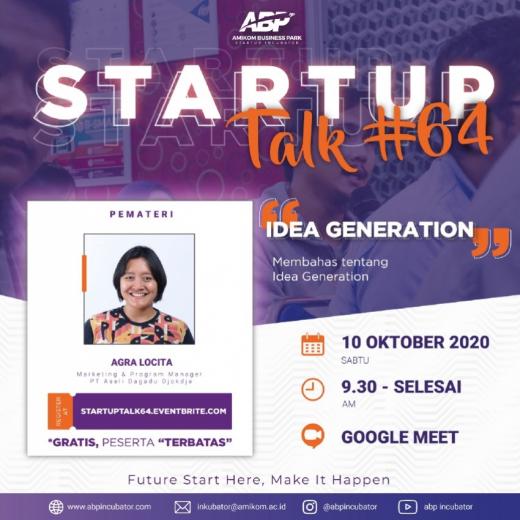 STARTUP TALK#64 “IDEA GENERATION”
